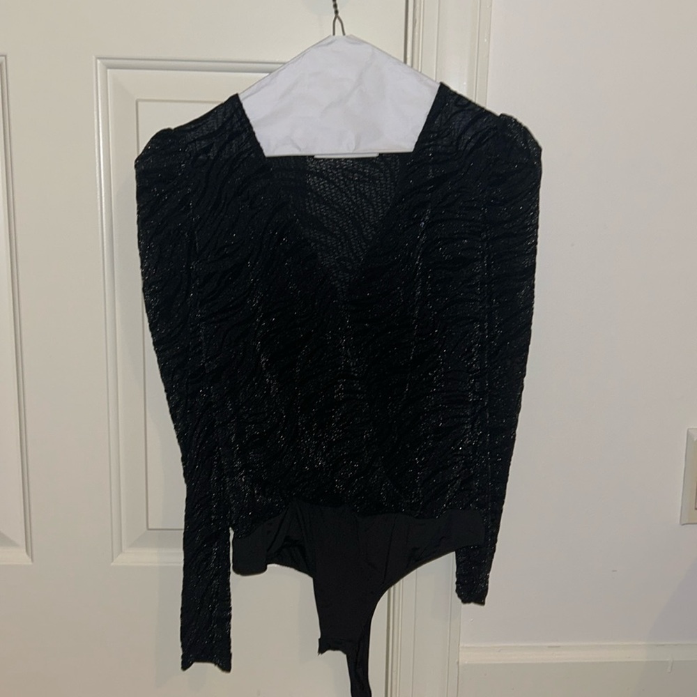 Sparkly Zebra Print Top Size Small - image 2